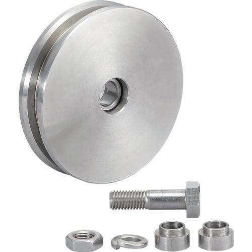 スガツネ工業　ＳＵＳ製重量用戸車枠無Ｖ型　２０００２４７４９　ＪＳ３１０−２００Ｖ　１個（直送）