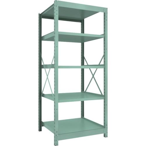 ＴＲＵＳＣＯ　Ｒ３型中量棚　９００×９００×Ｈ２１００　５段　単体　Ｒ３−７３９５　１台（直送）