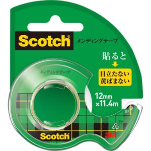 ３Ｍ　スコッチ　メンディングテープ　使い切りタイプ　小巻　１２ｍｍ×１１.４ｍ　ディスペンサー付　ＣＭ−１２　１個｜tanomail