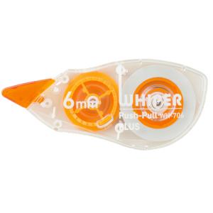 プラス 修正テープ ホワイパー プッシュプル 6mm幅×12m オレンジ WH−706−3P 1パック