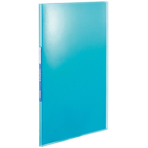 キングジム　シンプリーズ　クリアーファイル（透明）　Ａ４タテ　１０ポケット　背幅１０ｍｍ　青　ＴＨ１...