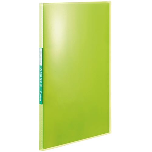 キングジム　シンプリーズ　クリアーファイル（透明）　Ａ４タテ　２０ポケット　背幅１２ｍｍ　黄緑　ＴＨ...