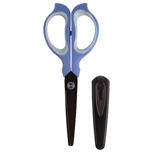 プラス　フィットカット　イージーグリップ　フッ素加工　キャップ付　刃渡り６５ｍｍ　ブルー　ＳＣ−１６...