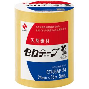 ニチバン　セロテープ　大巻　２４ｍｍ×３５ｍ　業務用パック　ＣＴ４０５ＡＰ−２４　１パック（５巻）｜tanomail