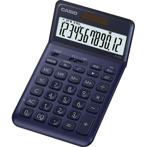 カシオ　デザイン電卓　１２桁　ジャストタイプ　ネイビー　ＪＦ−Ｓ２００−ＮＹ−Ｎ　１台