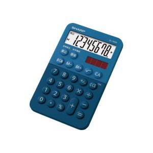 シャープ　カラー・デザイン電卓　８桁　ミニミニナイスサイズ　ブルー系　ＥＬ−７６０Ｒ−ＡＸ　１台