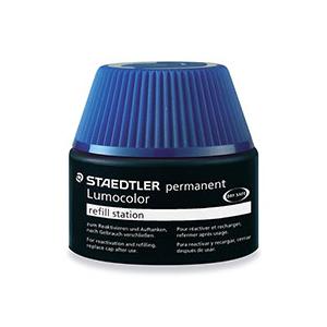 ステッドラー　ルモカラーペン　油性用補充インク　ブルー　４８７　１７−３　１個　（お取寄せ品）｜tanomail