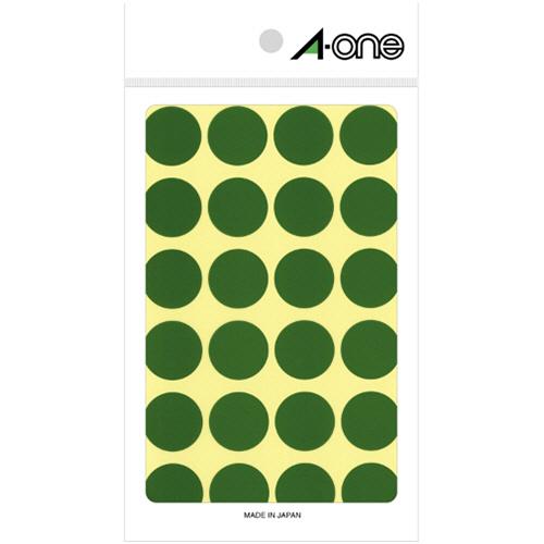 カラーラベル　丸型　直径２０ｍｍ　緑　０７０４３　１パック（３３６片：２４片×１４シート）　（お取寄...
