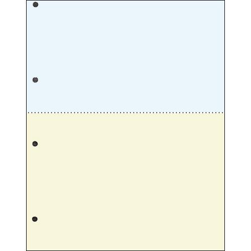TANOSEE　汎用マルチタイププリンタ帳票　カラー用紙　Ａ４　２分割　４穴　１箱（２５００枚：５０...