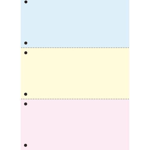 TANOSEE　汎用マルチタイププリンタ帳票　カラー用紙　Ａ４　３分割　６穴　１箱（２５００枚：５０...