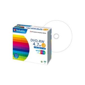 データ用ＤＶＤ−ＲＷ　４．７ＧＢ　２倍速　ワイドプリンタブル　５ｍｍスリムケース　ＤＨＷ４７ＮＰ１０...