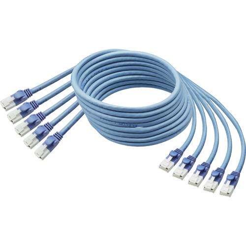 ＴＡＮＯＳＥＥ　爪折れ防止ＬＡＮケーブル（ＣＡＴ６）　ブルー　１ｍ　ＲｏＨＳ指令準拠（１０物質）　１...