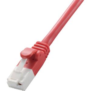 ツメ折れ防止ＬＡＮケーブル（Ｃａｔ６対応）　レッド　２ｍ　ＲｏＨＳ指令準拠（１０物質）　ＬＤ−ＧＰＴ／Ｒ２／ＲＳ　１本（お取寄せ品)