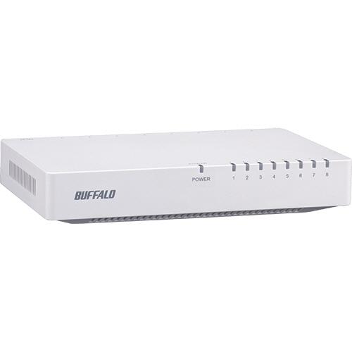 バッファロー　１０／１００Ｍｂｐｓ対応　スイッチングＨｕｂ　プラスチック筐体／電源外付モデル　８ポー...