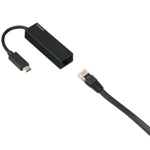 エレコム　有線ＬＡＮアダプター　Ｇｉｇａ対応　ＵＳＢ３．１（Ｔｙｐｅ−Ｃ）　ブラック　ＲｏＨＳ指令準拠　ＥＤＣ−ＧＵＣ３−Ｂ　１個