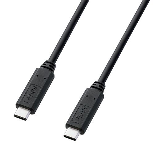ＵＳＢ３．２　Ｔｙｐｅ−Ｃ　Ｇｅｎ１　ＰＤ対応ケーブル　１ｍ　ブラック（ＲｏＨＳ指令１０準拠）　ＫＵ...