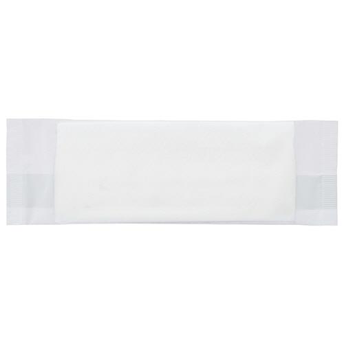 TANOSEE　紙エンボスおしぼり　白　平型　１ケース（１２００枚）