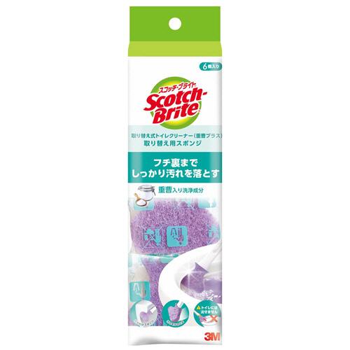３Ｍ　スコッチ・ブライト　取り替え式トイレクリーナー　重曹プラス　取り替え用スポンジ　Ｔ−５５７−６...