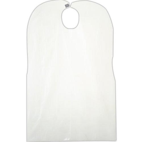 川西工業　食事用エプロン　半透明　＃４４４５　１箱（５０枚）