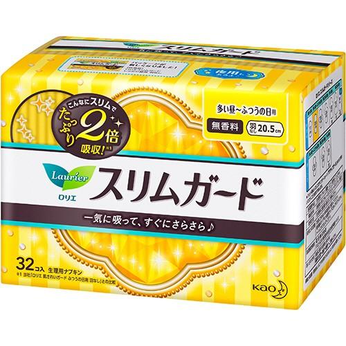 花王　ロリエ　スリムガード　多い昼−ふつうの日用　羽なし　１パック（３２個）
