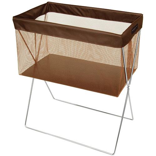 サキ　サイドワゴン　浅型　メッシュ　Ｌ　ブラウン　Ｒ−３３６ＢＲ　１個