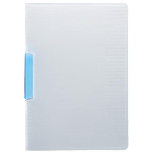 TANOSEE　スライドクリップファイル　Ａ４タテ　クリアブルー　１冊
