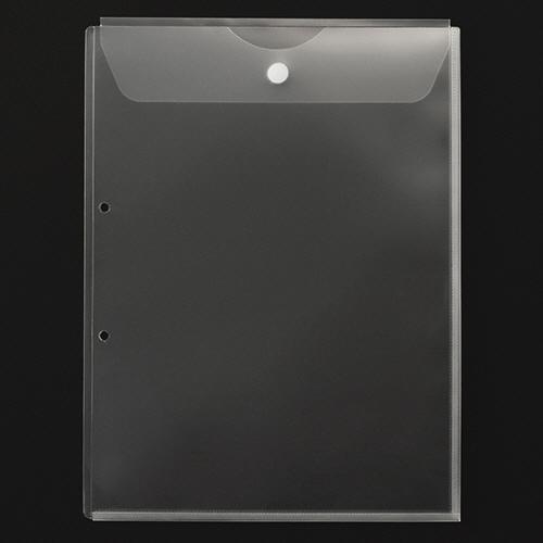 Ｇ−Ａｉｍ　２穴ホルダー　フタ（マジックテープ付）・マチ付　Ａ４タテ　クリア　ＹＧ−２０４　１パック...