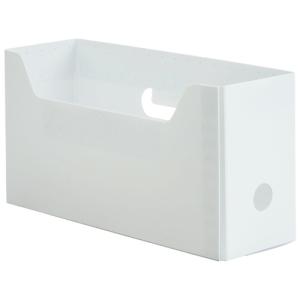 TANOSEE　ＰＰ製ボックスファイル（組み立て式）　Ａ４ヨコ　ショートサイズ　背幅１０３ｍｍ　ホワイト　１個