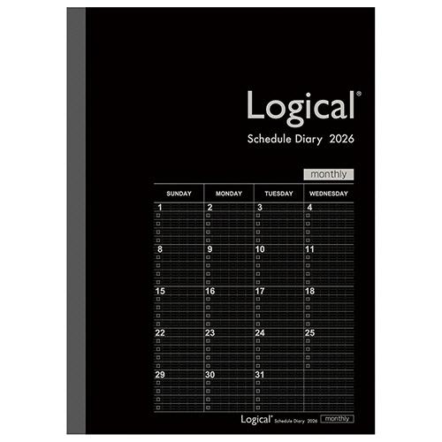 ナカバヤシ　ロジカルダイアリー　月間ノートタイプＢ　２０２６年版　Ｂ５　ブラック　ＮＳ−Ｂ５０２−２...