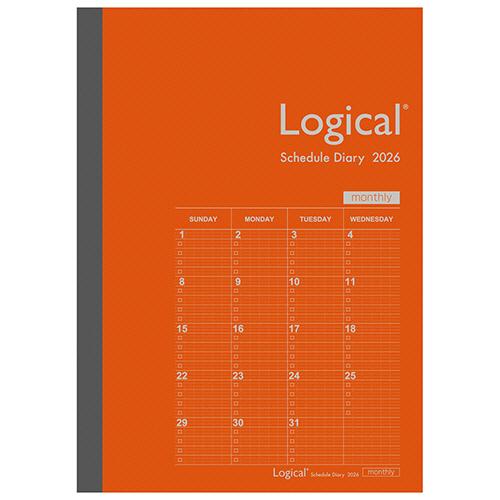 ナカバヤシ　ロジカルダイアリー　月間ノートタイプＢ　２０２６年版　Ａ５　オレンジ　ＮＳ−Ａ５０２−２...