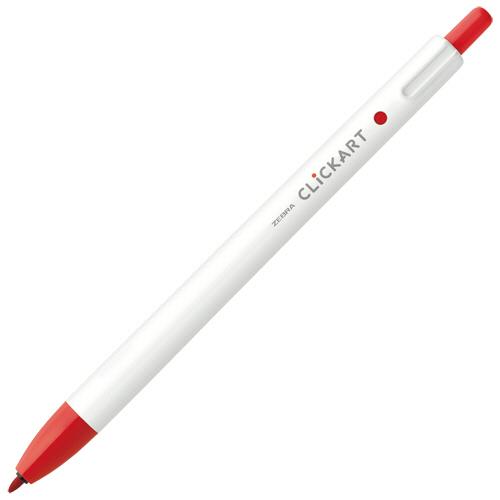 ゼブラ　ノック式水性カラーペン　クリッカート　赤　ＷＹＳＳ２２−Ｒ　１本