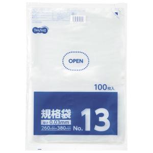 TANOSEE　規格袋　１３号　０．０３×２６０×３８０ｍｍ　１パック（１００枚）