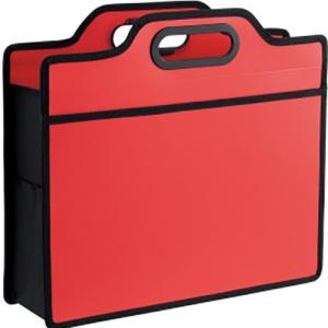 ライオン事務器 オフィスキャリングバッグ（ビジカル） タテ330×ヨコ365×厚さ110mm レッド BK−353B 1個