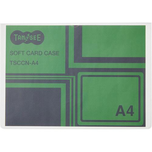 ＴＡＮＯＳＥＥ　ソフトカードケース　Ａ４　半透明（梨地クリア）　再生オレフィン製　１枚