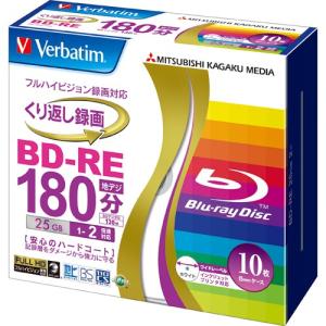 バーベイタム　録画用ＢＤ−ＲＥ　１３０分　１−２倍速　ホワイトワイドプリンタブル　５ｍｍスリムケース　ＶＢＥ１３０ＮＰ１０Ｖ１　１パック（１０枚）｜tanomail