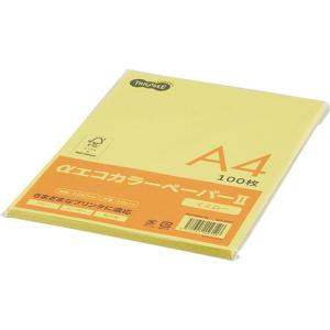 ＴＡＮＯＳＥＥ　αエコカラーペーパーII　Ａ４　イエロー　少枚数パック　１冊（１００枚）
