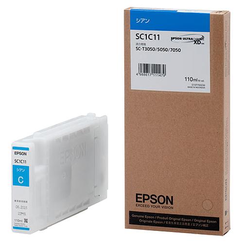 エプソン　インクカートリッジ　シアン　１１０ｍＬ　ＳＣ１Ｃ１１　１個
