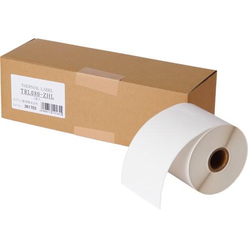 エプソン　サーマルラベルロール紙　８０ｍｍ幅　約３８ｍ　全面ラベル　高保存　ＴＲＬ０８０−ＺＨＬ　１...