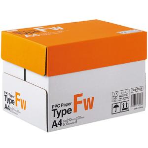 ＴＡＮＯＳＥＥ　ＰＰＣ　Ｐａｐｅｒ　Ｔｙｐｅ　ＦＷ　Ａ４　ＰＰＣＦＷ−Ａ４−５　１箱（２５００枚：５００枚×５冊）｜tanomail