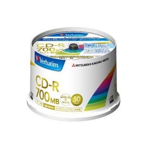 データ用ＣＤ−Ｒ　７００ＭＢ　４８倍速　ホワイトワイドプリンタブル　スピンドルケース　ＳＲ８０ＦＰ５...