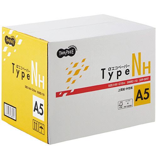 ＴＡＮＯＳＥＥ　αエコペーパー　タイプＮＨ　Ａ５　１箱（５０００枚：５００枚×１０冊）