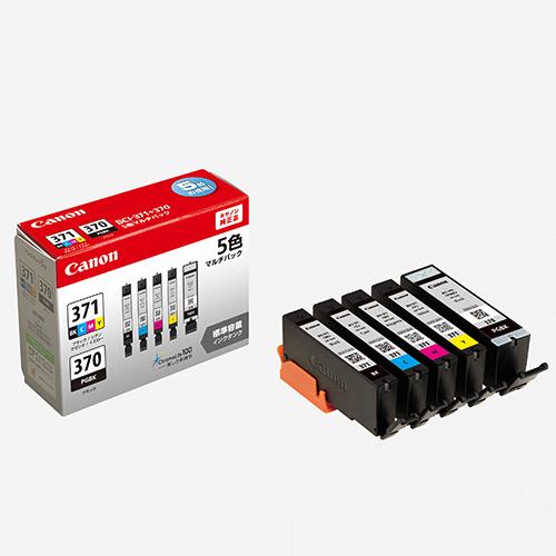 インクタンク　ＢＣＩ−３７１＋３７０／５ＭＰ（ＢＫ／Ｃ／Ｍ／Ｙ）＋（顔料ＢＫ）　５色マルチパック　０...