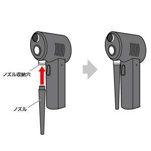 サンワサプライ 電動エアダスター ブラック C...の詳細画像3