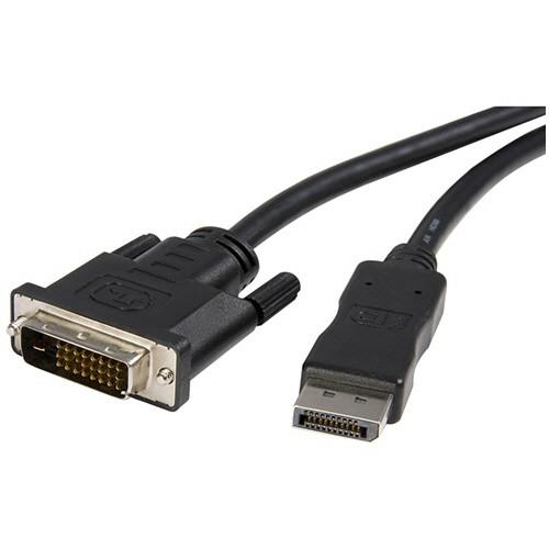 ＤｉｓｐｌａｙＰｏｒｔ−ＤＶＩ変換ケーブル　オス／オス　１９２０×１２００対応　ブラック　ＤＰ２ＤＶ...