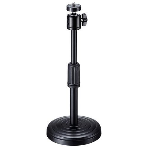 サンワサプライ　ＷＥＢカメラ用卓上スタンド（スマホホルダー付き）　ブラック　ＣＭＳ−ＳＴＮ１ＢＫ　１...