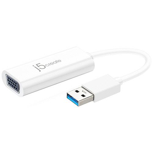ｊ５　Ｃｒｅａｔｅ　ＵＳＢ３．０　ｔｏ　ＶＧＡ　スリム　ディスプレイ　アダプター　ホワイト　ＪＵＡ２...