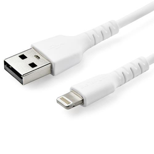 高耐久性ライトニングケーブル　１ｍ　ホワイト　Ａｐｐｌｅ　ＭＦｉ認証　Ｌｉｇｈｔｎｉｎｇ　−　ＵＳＢ...