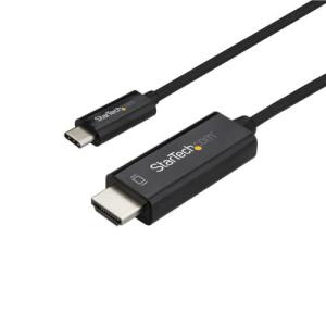 ＳｔａｒＴｅｃｈ．ｃｏｍ　ＵＳＢ　ＴｙｐｅＣ−ＨＤＭＩ変換ケーブル　２ｍ　ブラック　ＣＤＰ２ＨＤ２ＭＢＮＬ　１本 （お取寄せ品）｜tanomail