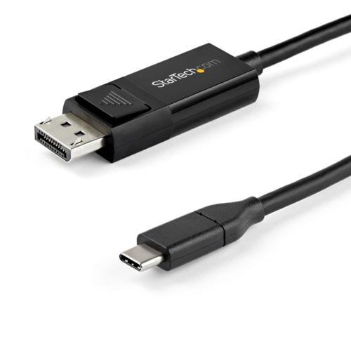 ＳｔａｒＴｅｃｈ．ｃｏｍ　ＵＳＢ　ＴｙｐｅＣ−ＤｉｓｐｌａｙＰｏｒｔ　１．４変換ケーブル　２ｍ　ブラ...