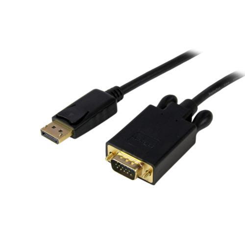 ＳｔａｒＴｅｃｈ　ＤｉｓｐｌａｙＰｏｒｔ−ＶＧＡ変換ケーブル　３ｍ　ブラック　ＤＰ２ＶＧＡＭＭ１０Ｂ...